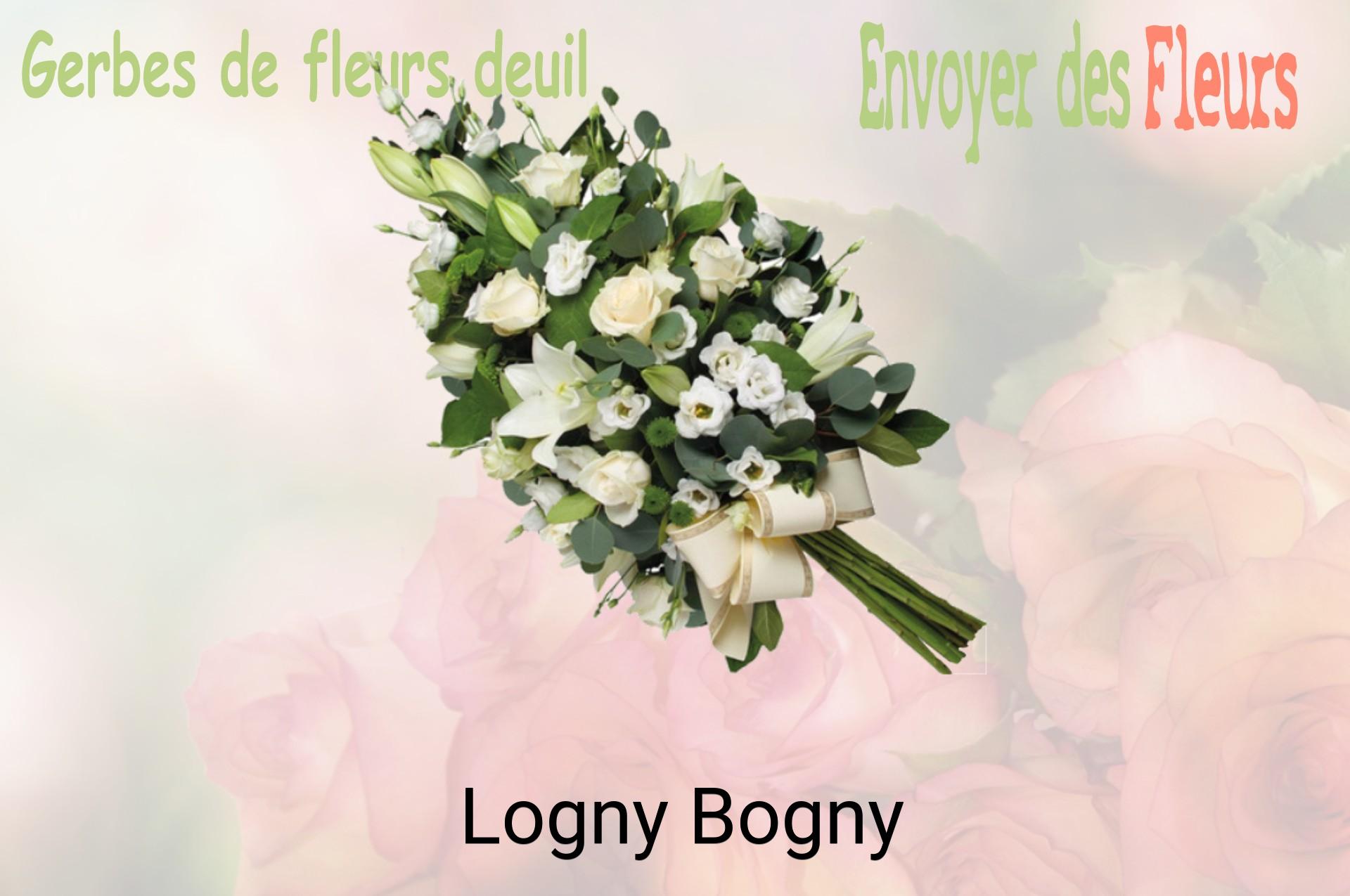 Gerbe de fleurs de deuil livrée à Logny-Bogny